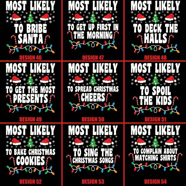 Most Likely To Light Tree Family Matching T-Shirts Beepumpkin