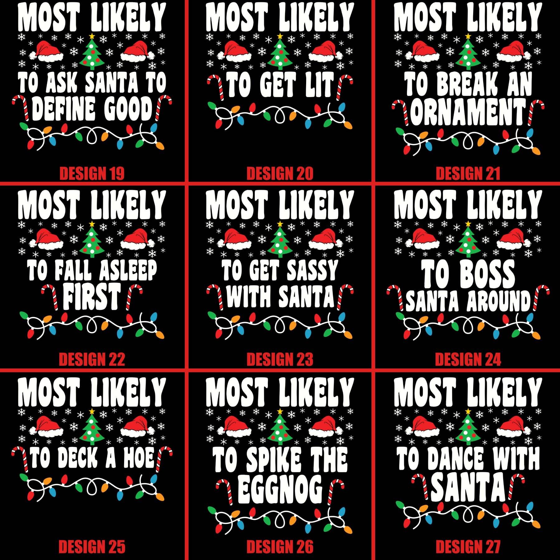 Most Likely To Light Tree Family Matching T-Shirts Beepumpkin