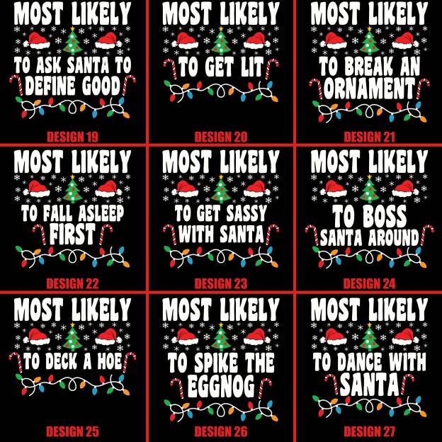 Most Likely To Light Tree Family Matching T-Shirts Beepumpkin