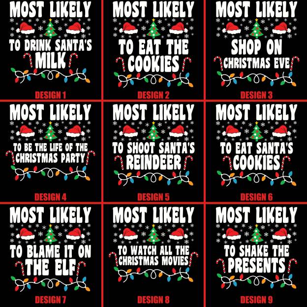 Most Likely To Light Tree Family Matching T-Shirts Beepumpkin