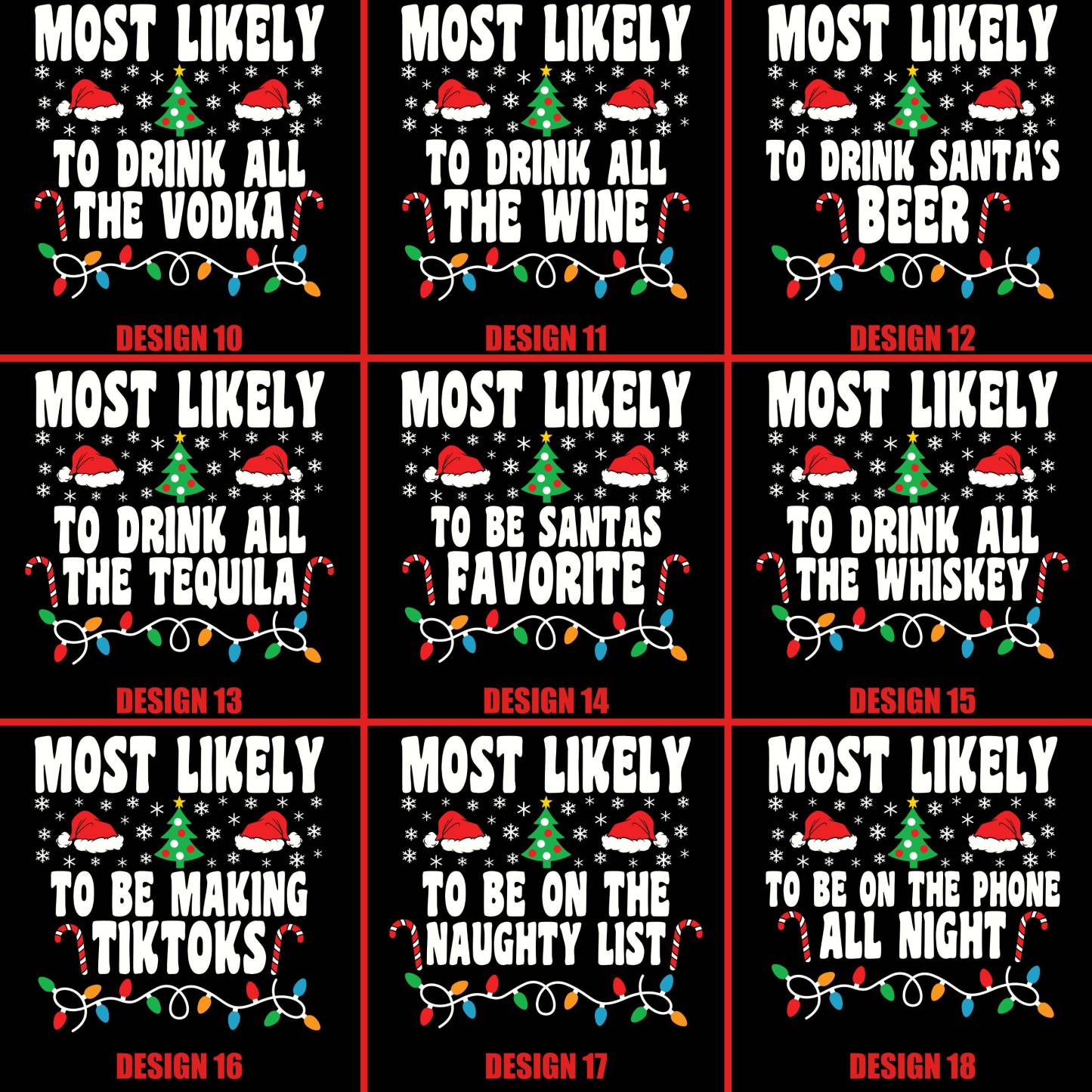 Most Likely To Light Tree Family Matching T-Shirts Beepumpkin