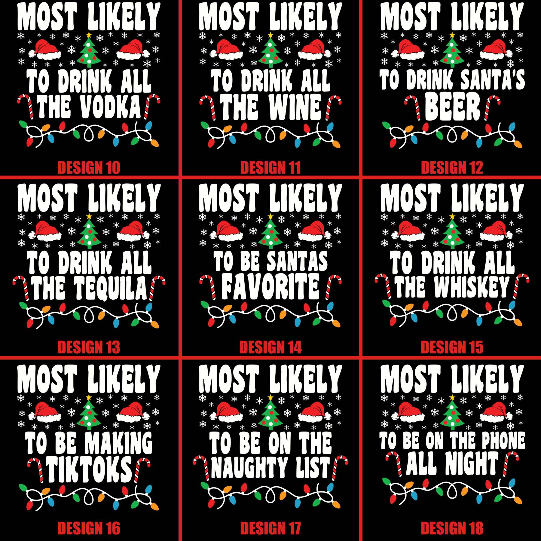 Most Likely To Light Tree Family Matching T-Shirts Beepumpkin