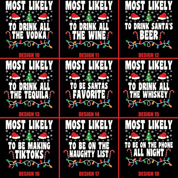 Most Likely To Light Tree Family Matching T-Shirts Beepumpkin