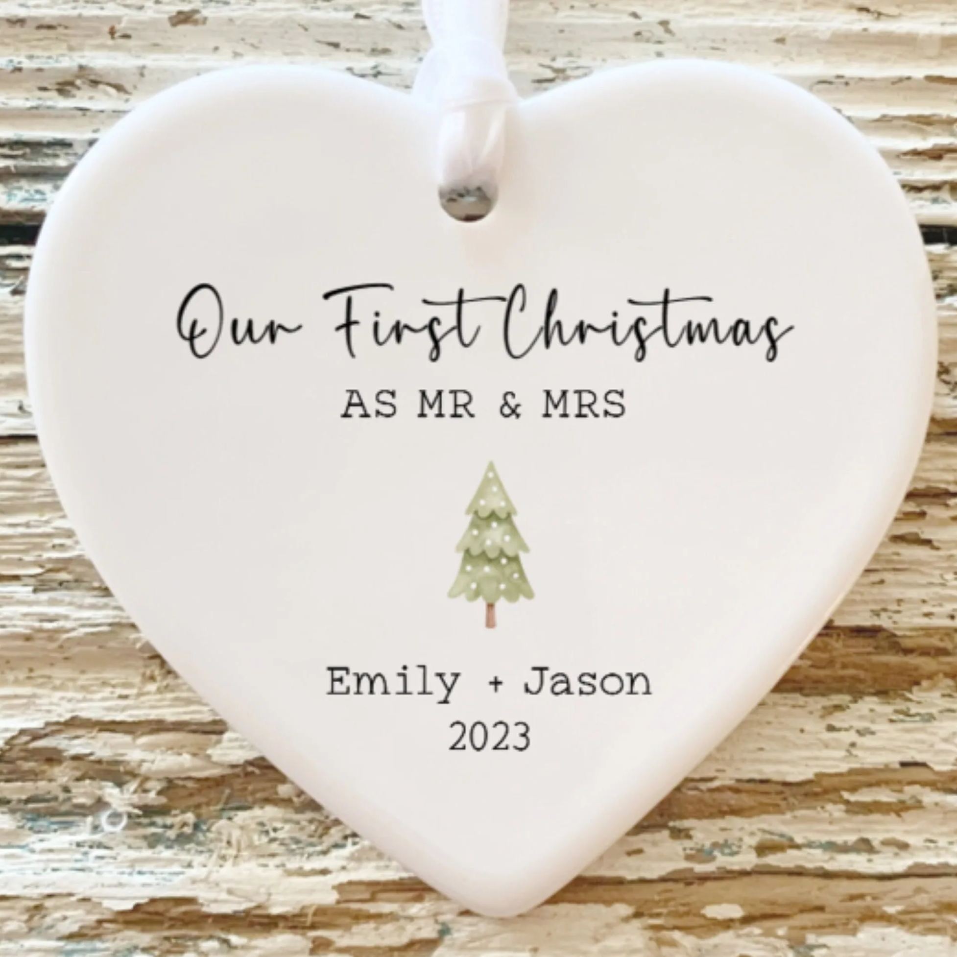 Personalized Mr and Mrs Gift Ornament