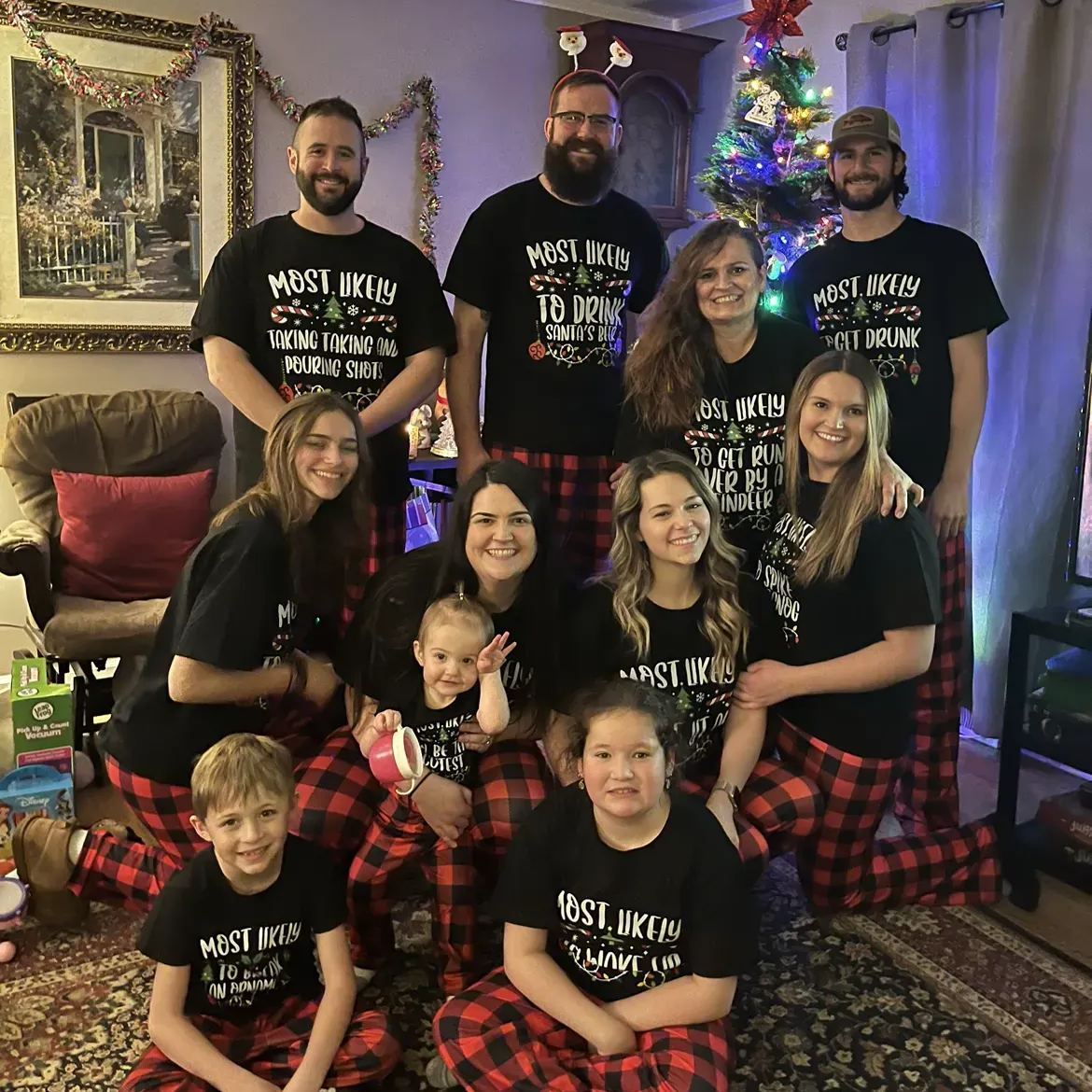 48 Quotes Most Likely To Christmas Family Matching Shirt