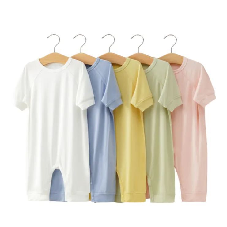 NEW! Mid-sleeves Gender Neutral Nickname Personalized Silky Baby Romper