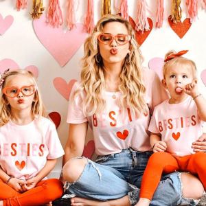 Image of Pretty Besties Mommy And Me Matching Shirts