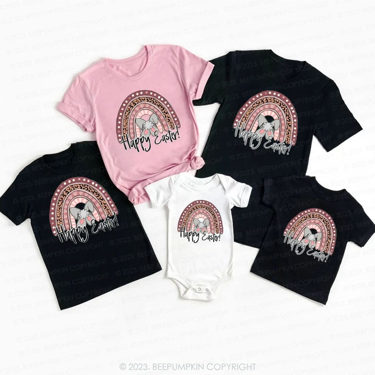 Happy Easter Rainbow Matching Shirts