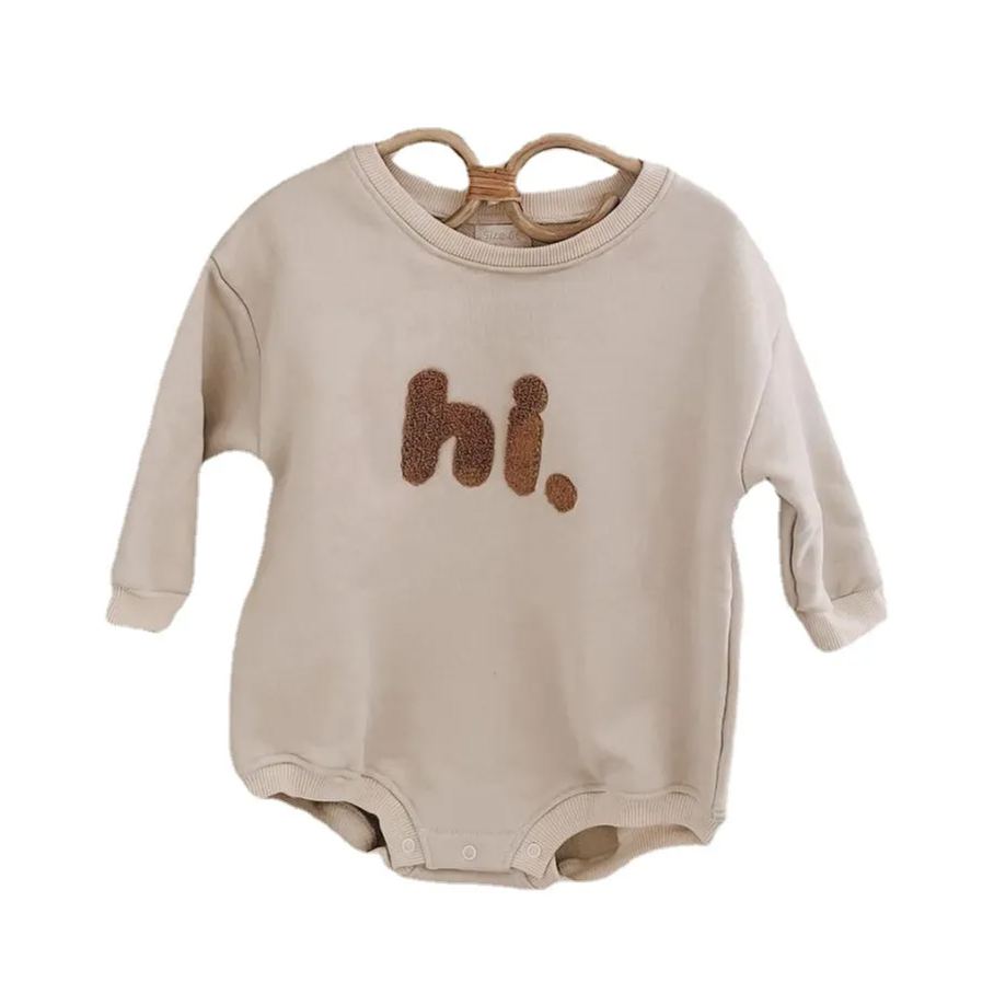 Apricot Letter Embroidered Baby Coming Home Outfit