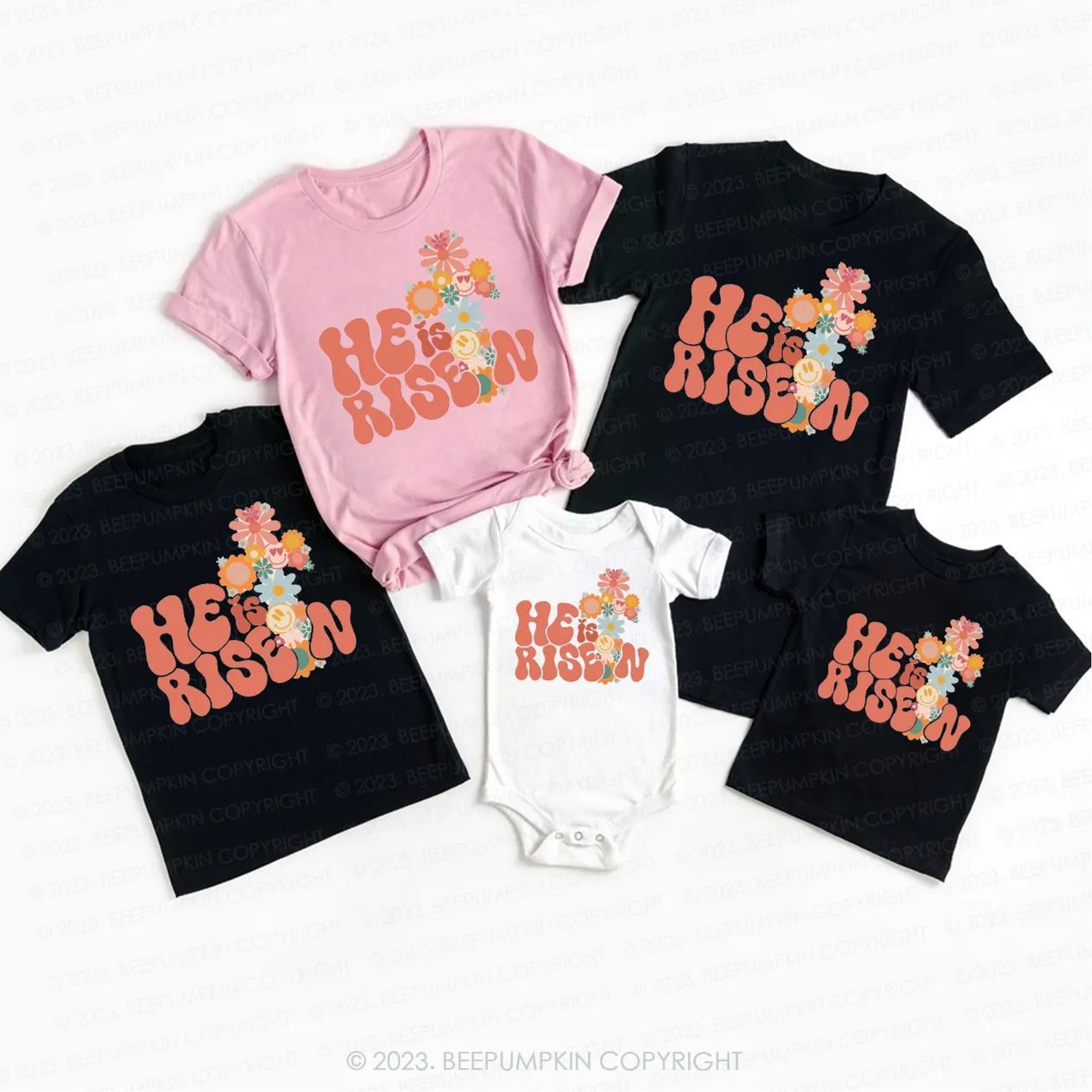 He Is Risen Easter Matching Shirts
