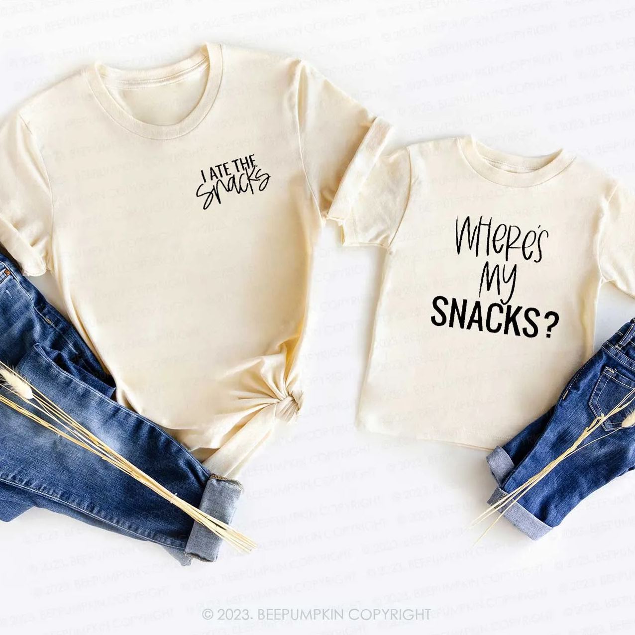 Where's My Snacks I Ate The Snacks Mom&Me Matching Tees
