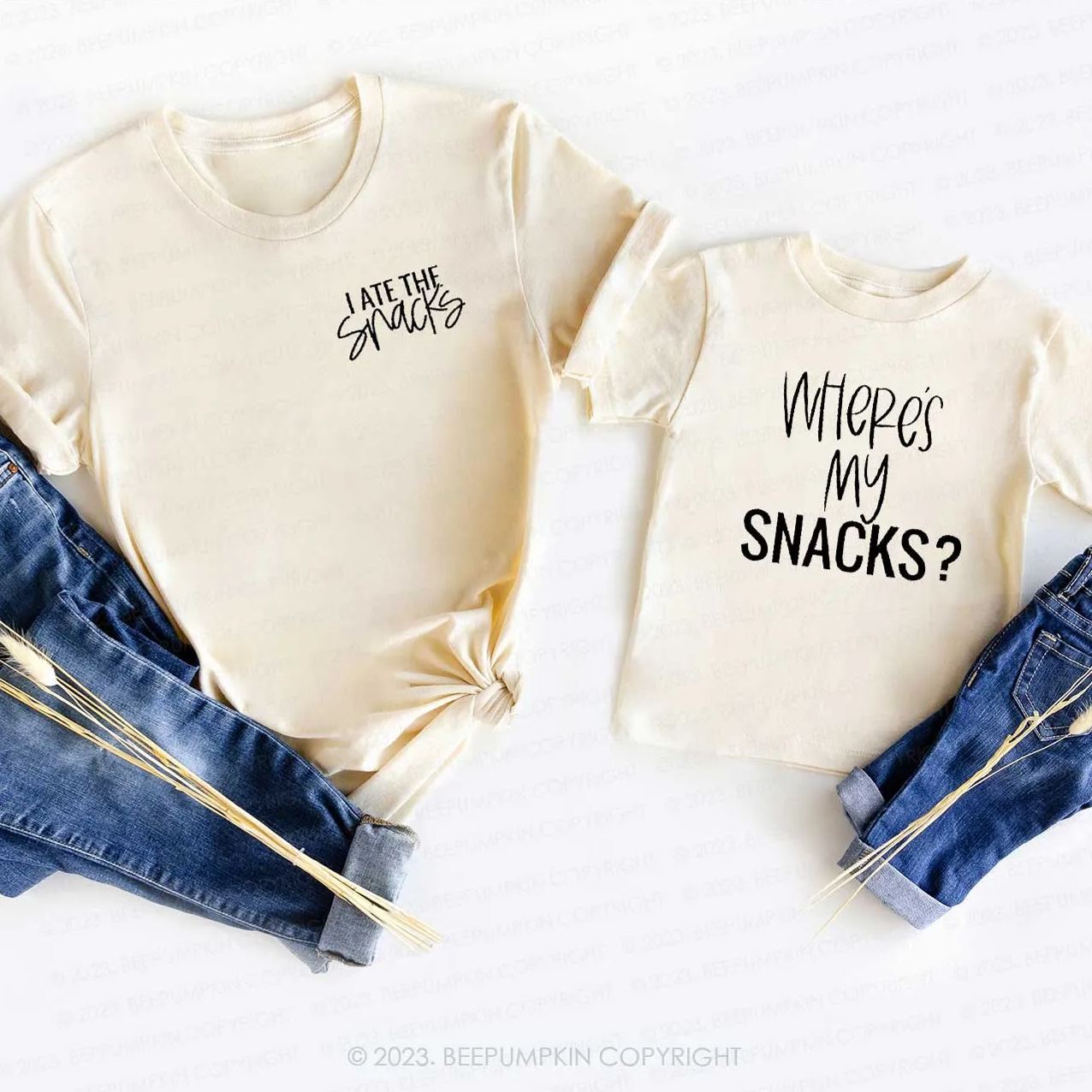 Where's My Snacks I Ate The Snacks Mom&Me Matching Tees