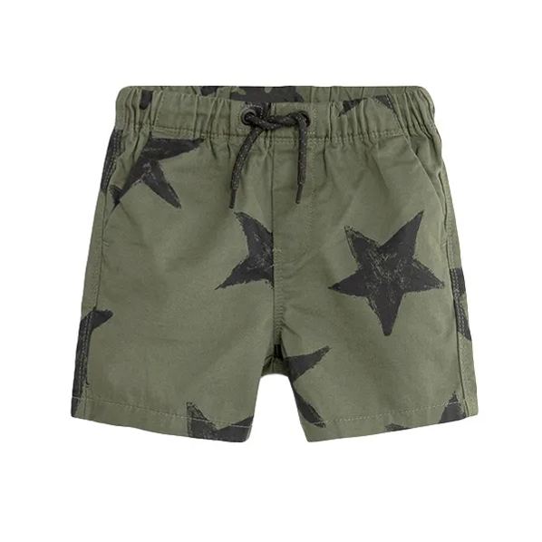 Army Green Children's Star Kids Shorts