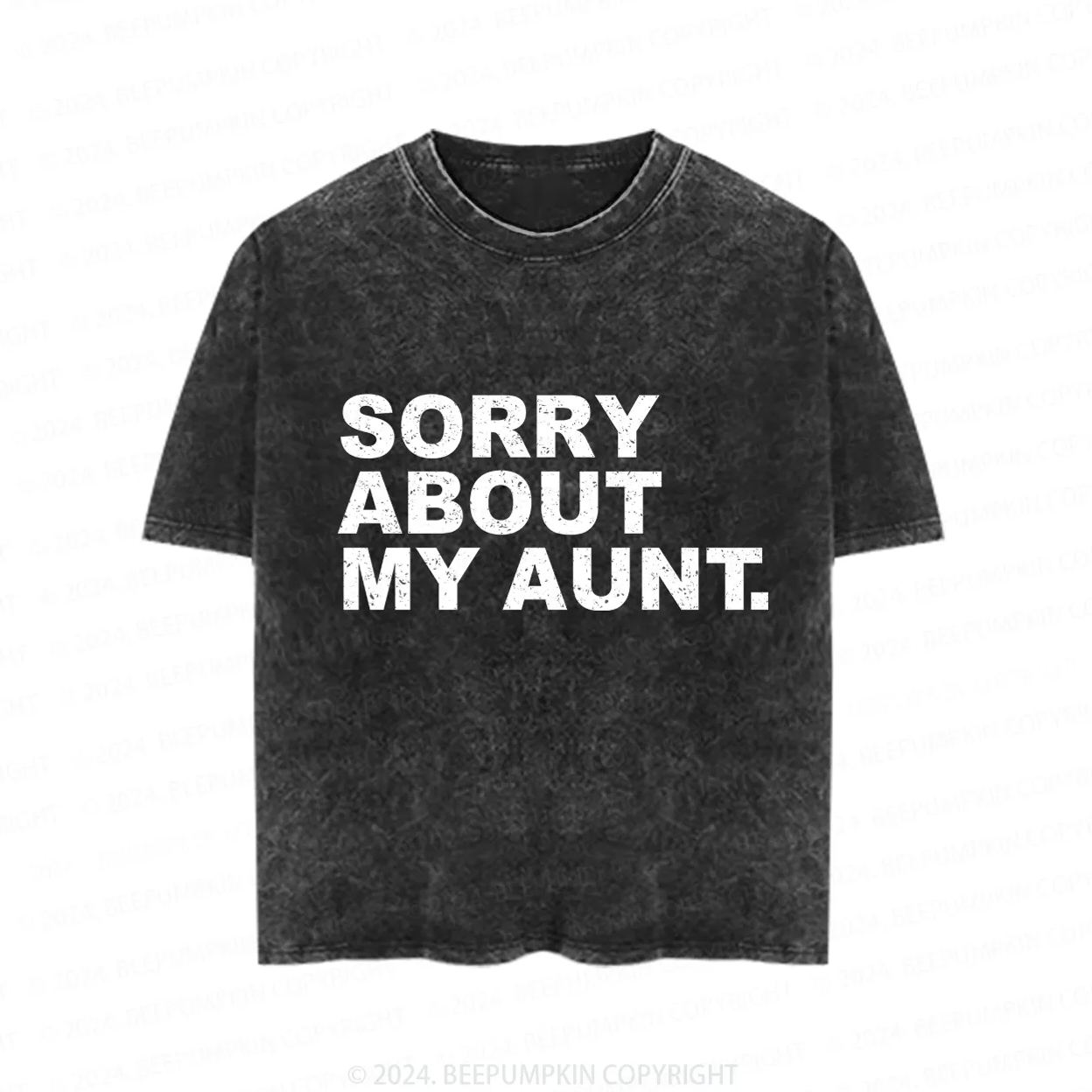 Sorry About My Aunt Toddler&Kids Washed Tees        