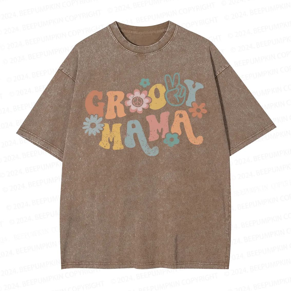 Groovy Mama Colors Mama Washed T-Shirts 