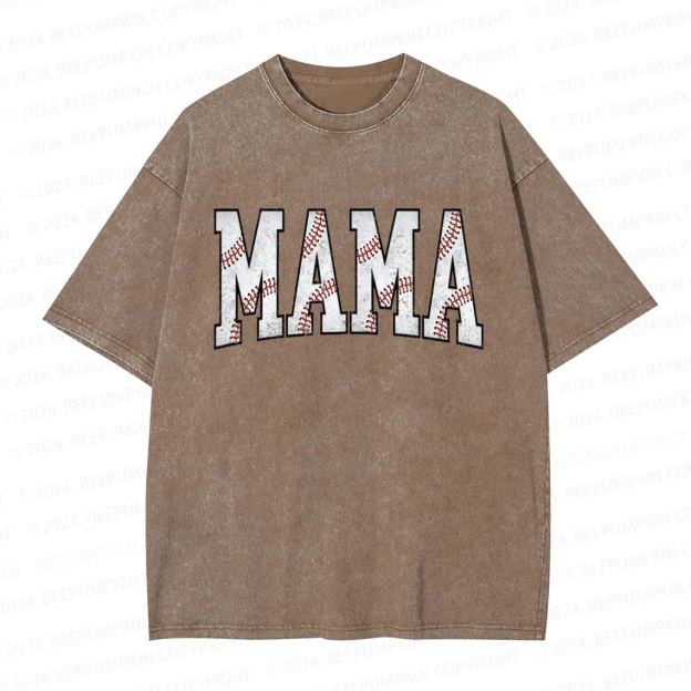 Cute Baseball Mama Washed T-Shirts 