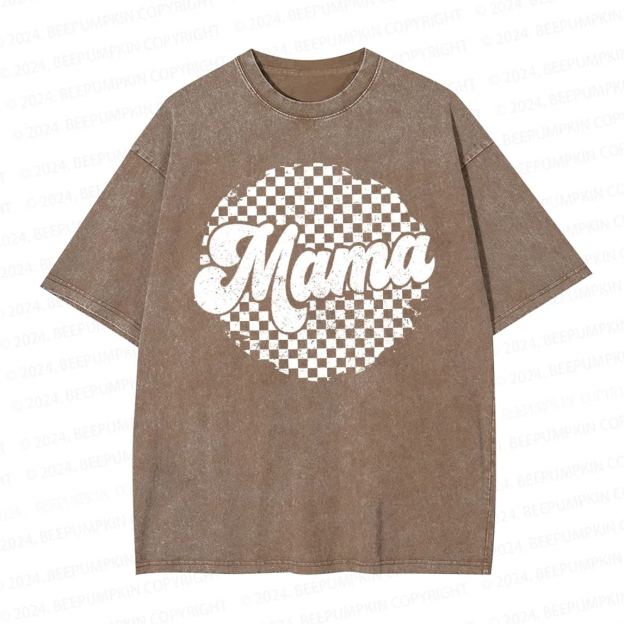 New Checkered Mama Washed T-Shirts 