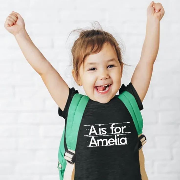 Custom Initial Back To School Shirt