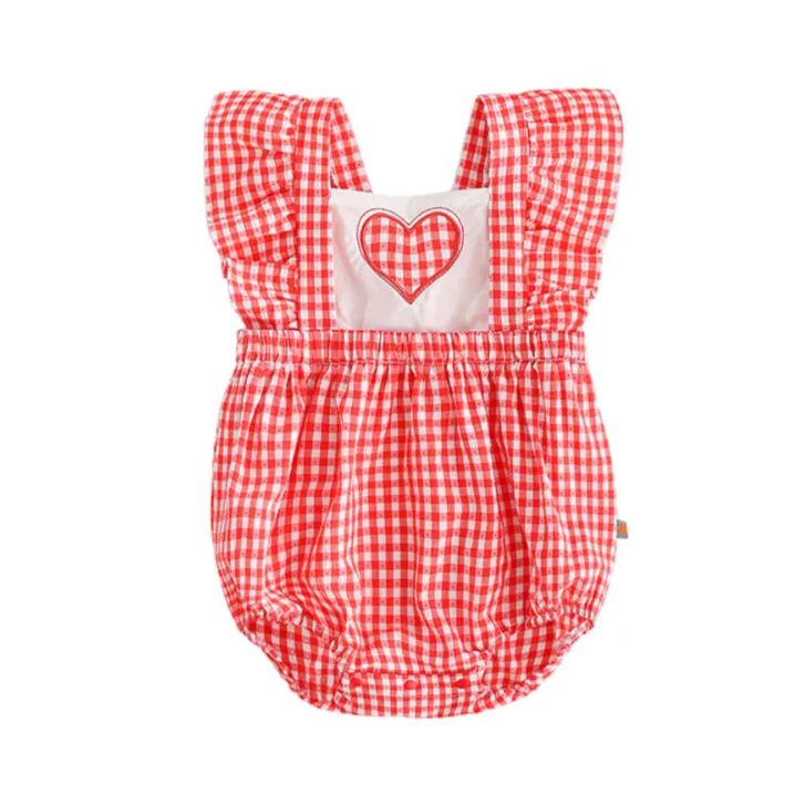 Love Plaid Valentine's Day Baby Coming Home Bodysuit