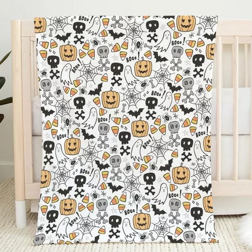 Pumpkin Halloween Flannel Blanket