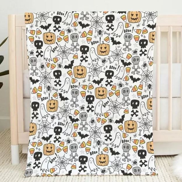 Pumpkin Halloween Flannel Blanket