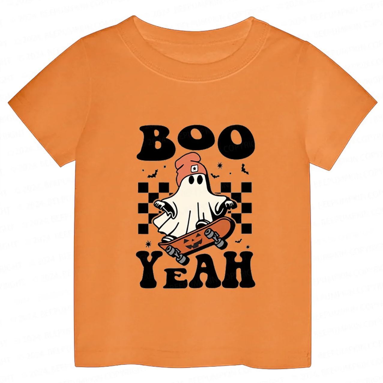 Boo Yeah Halloween Ghost Toddler&Kids Tees 