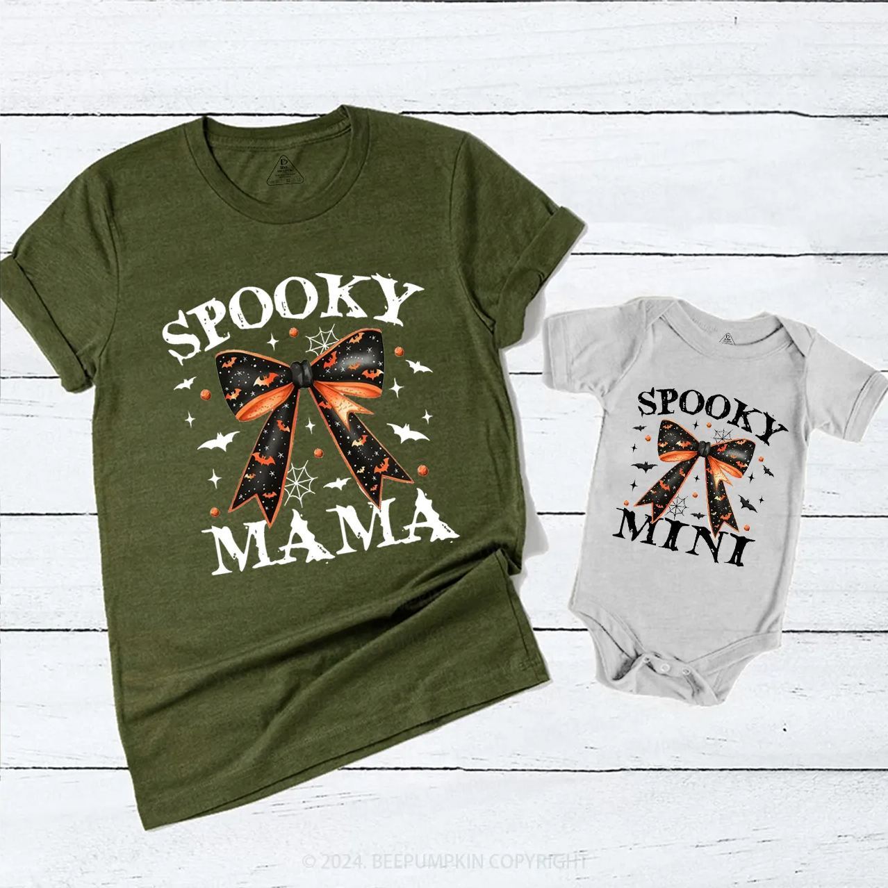 Halloween Spooky Mama Mini Mom&Me Matching Shirt