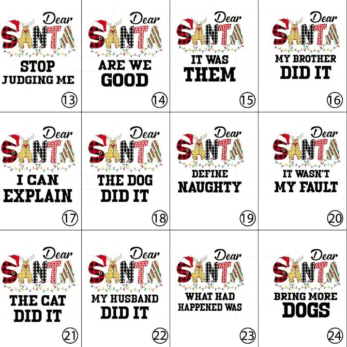 Dear Santa Spelling Design Christmas Family Matching Blue Pajamas Beepumpkin