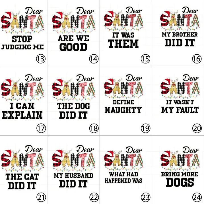 Dear Santa Spelling Design Christmas Family Matching Blue Pajamas Beepumpkin