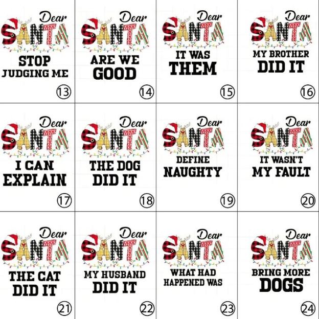 Dear Santa Spelling Design Christmas Family Matching Blue Pajamas Beepumpkin