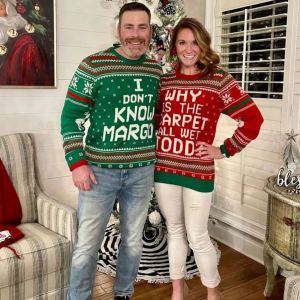 Image of Christmas Vacation Todd And Margo Matching Ugly Sweater