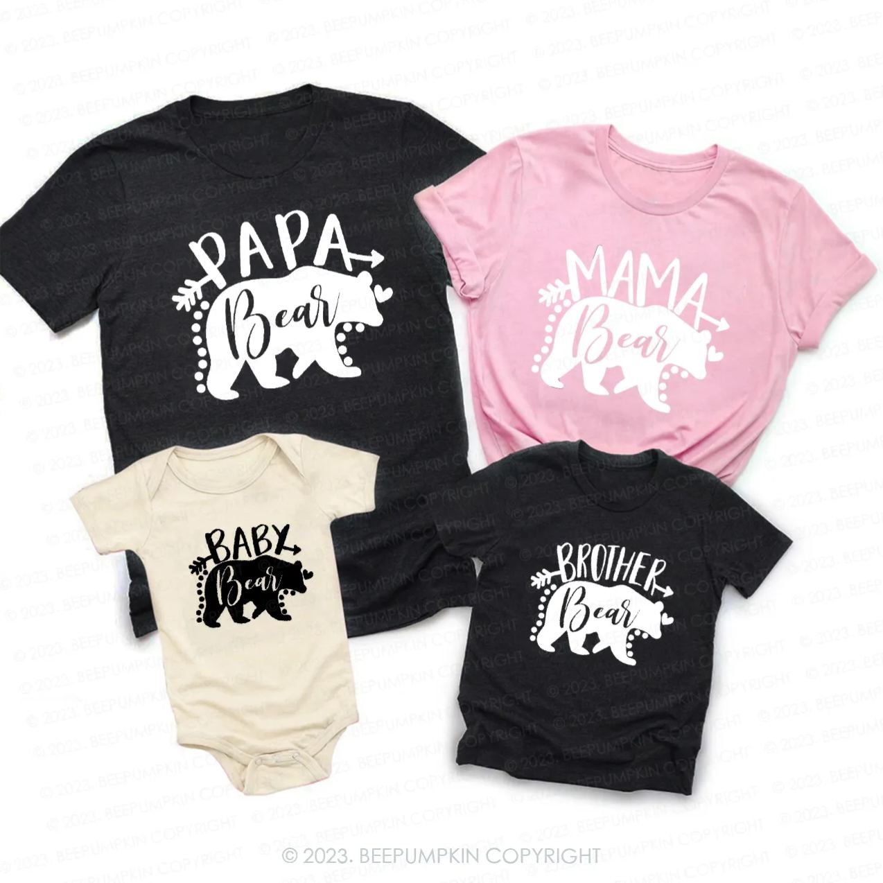 Personalized Family Bear Shirt Matching For Daily