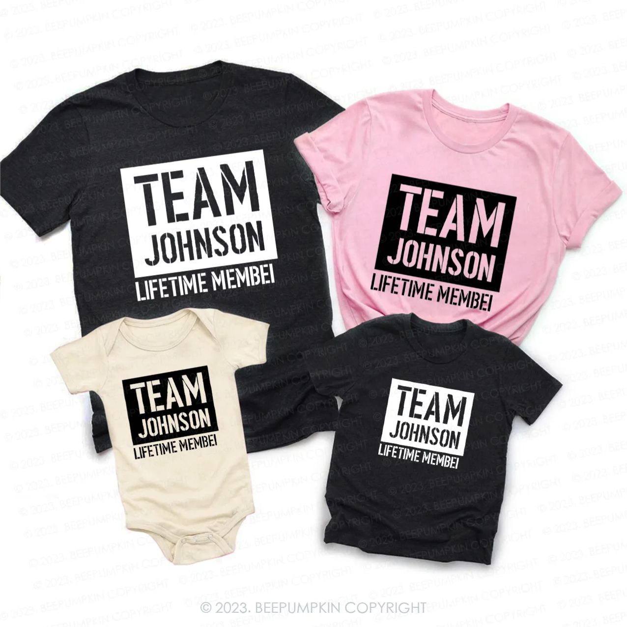 Family Team Lifetime Membei Matching T-shirt Family Team Lifetime Membei Matching T-shirt