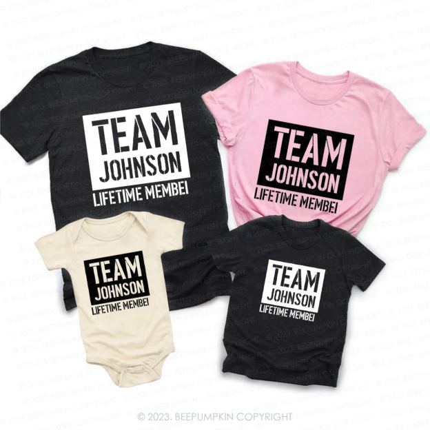 Family Team Lifetime MEMORY  Matching T-shirt