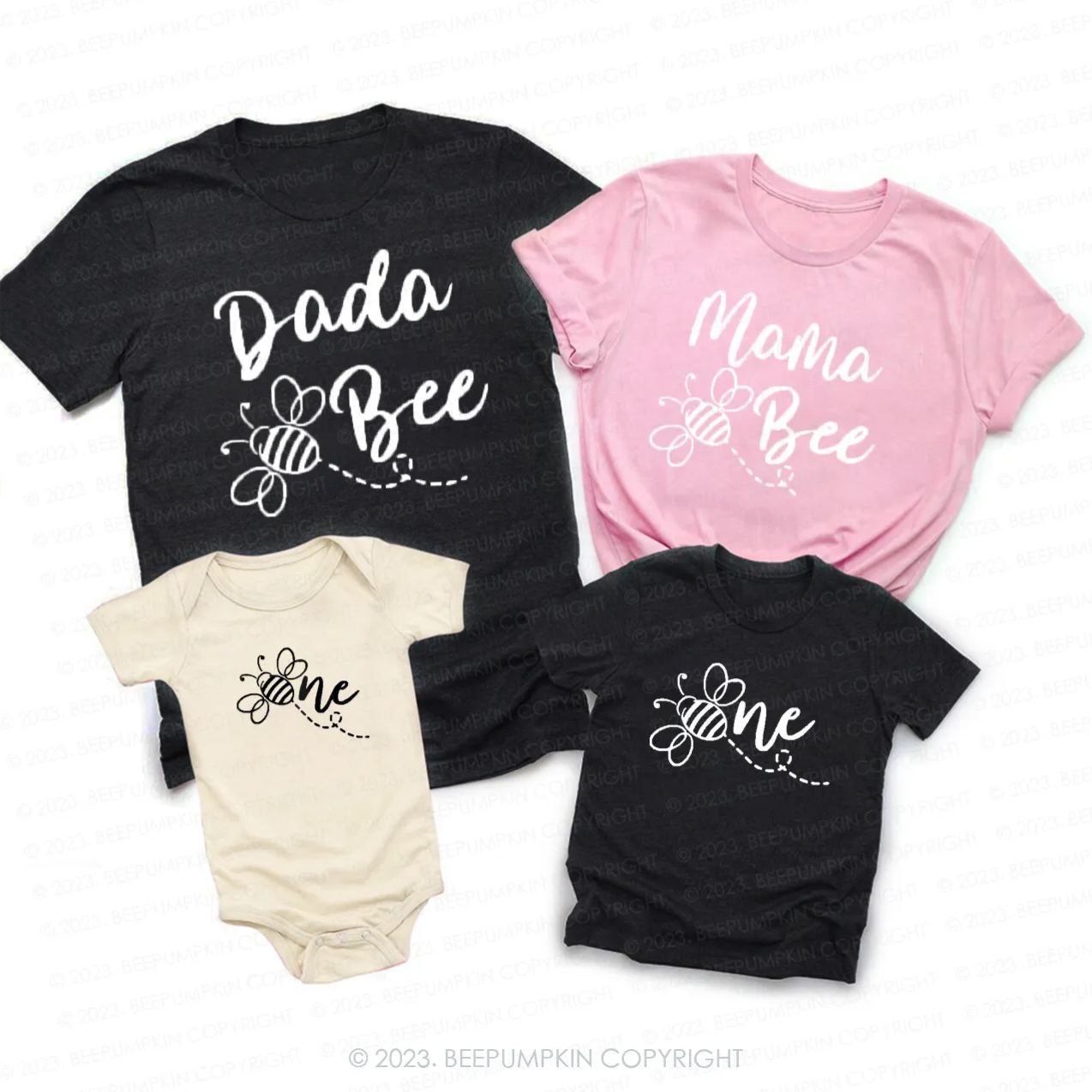 Matching Family Cute Bee Tees For Daily
