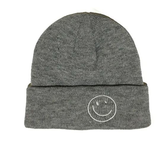 Smiley embroidered Knitted Hat 