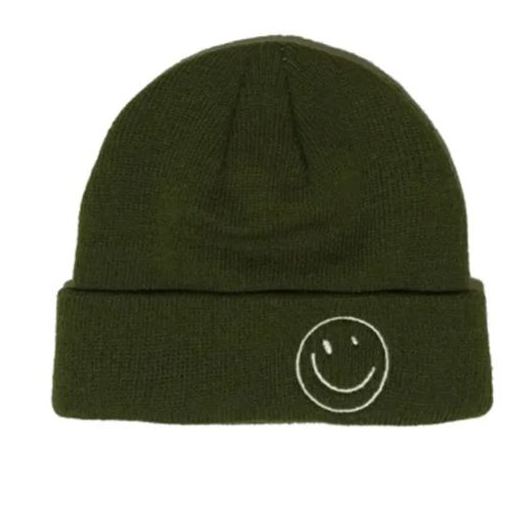 Smiley embroidered Knitted Hat 