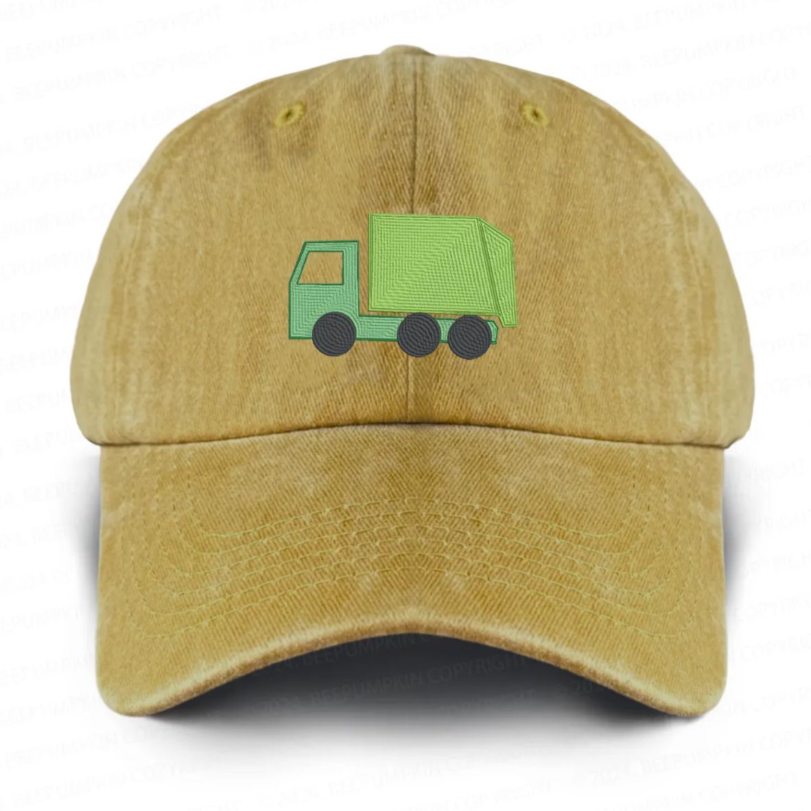Garbage Trash Truck Washed Baseball Cap For Kids