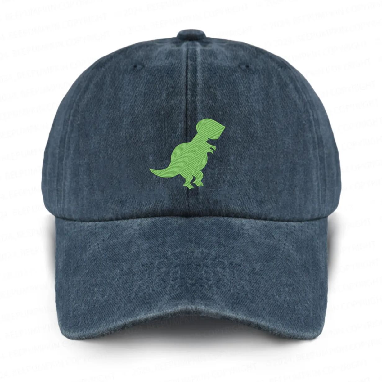 Dinosaur Style Washed Embroidered Baseball Cap For Kids