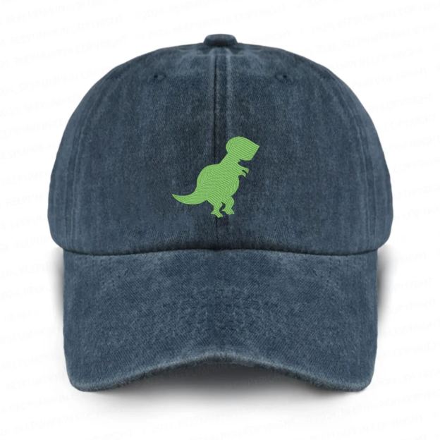 Dinosaur Style Washed Embroidered Baseball Cap For Kids