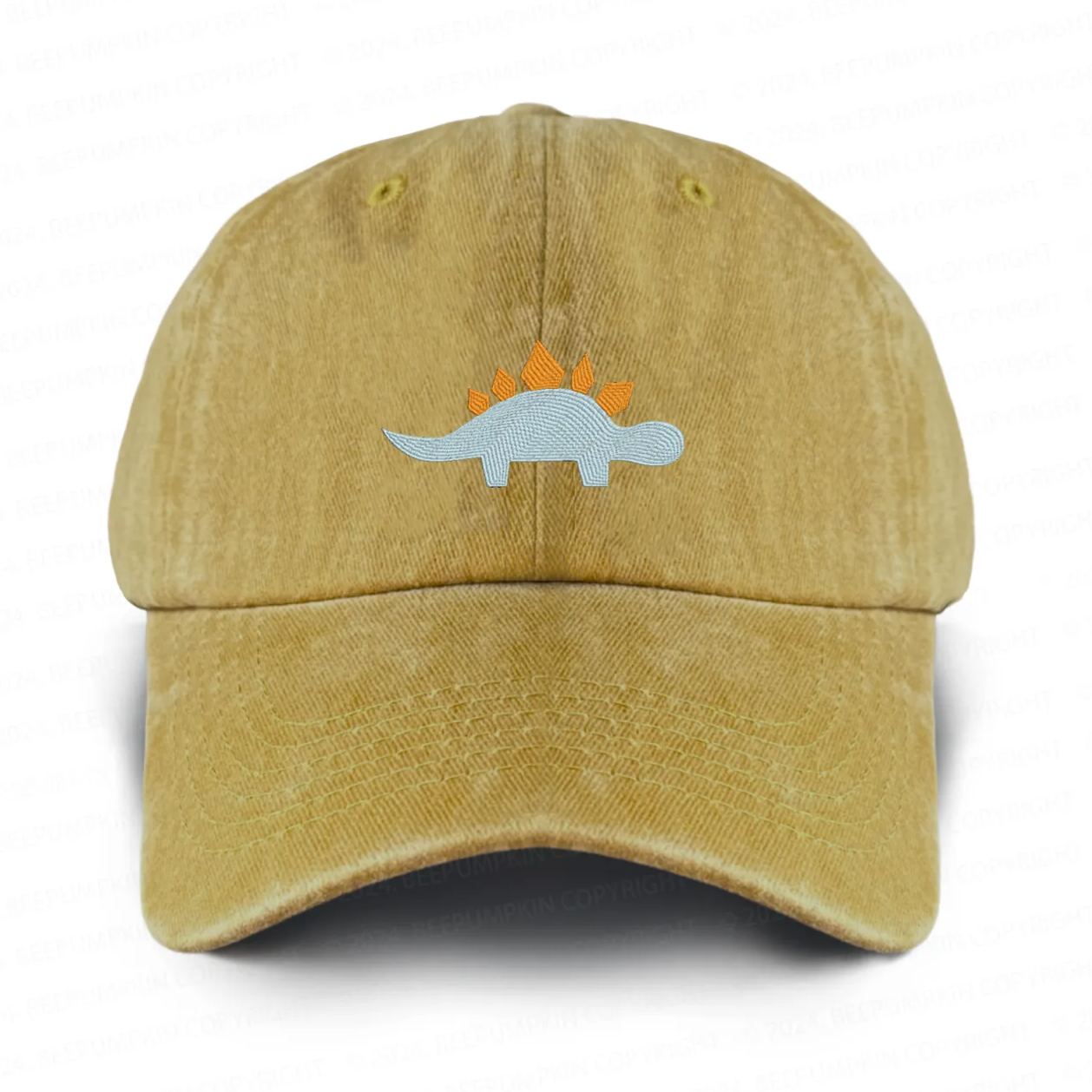 Dinosaur Style Washed Embroidered Baseball Cap For Kids