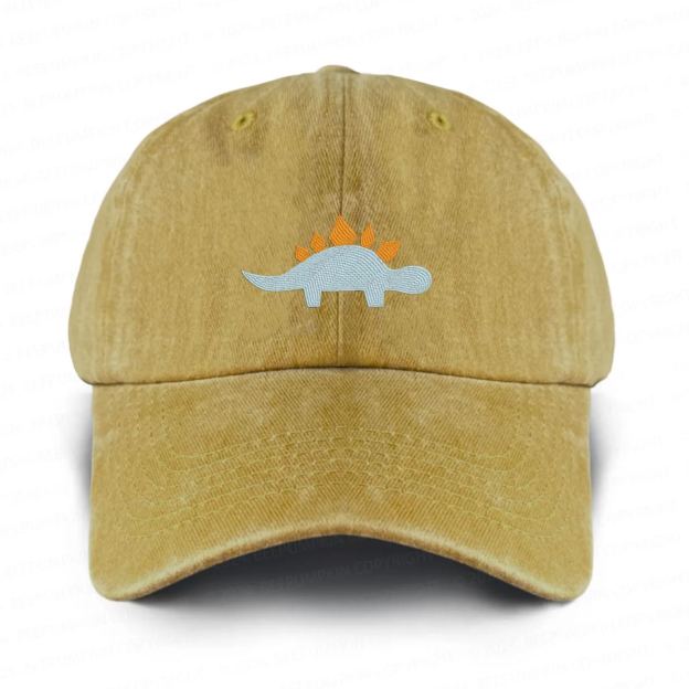 Dinosaur Style Washed Embroidered Baseball Cap For Kids