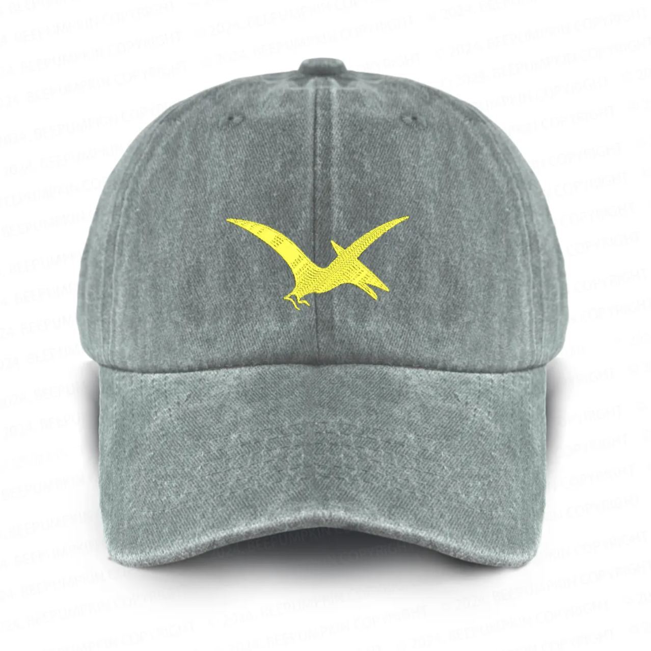 Dinosaur Style Washed Embroidered Baseball Cap For Kids