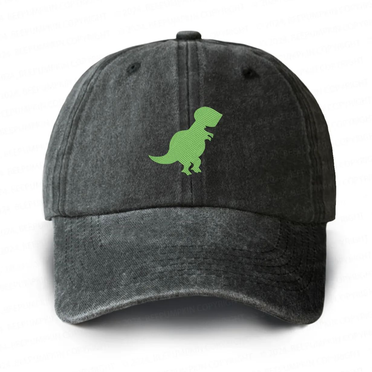Dinosaur Style Washed Embroidered Baseball Cap For Kids