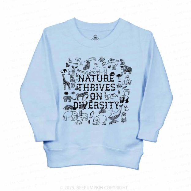 Nature Thrives On Divesity Kid's Sweatshirt