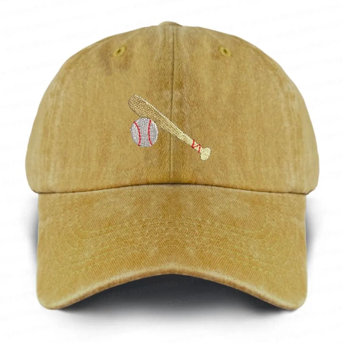 Personalized Name Embroidered Baseball Career Washed Baseball Cap For Kids