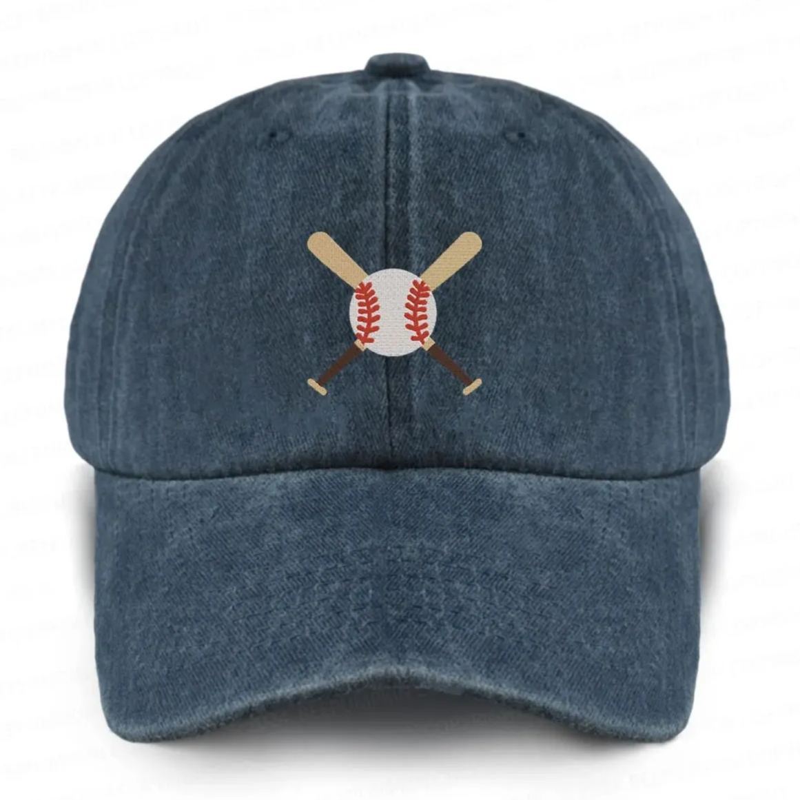 Personalized Name Embroidered Sports Career Washed Baseball Cap For Kids