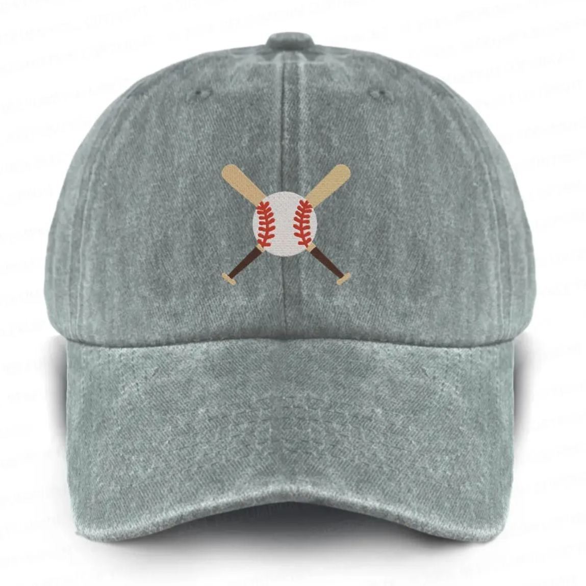 Personalized Name Embroidered Sports Career Washed Baseball Cap For Kids