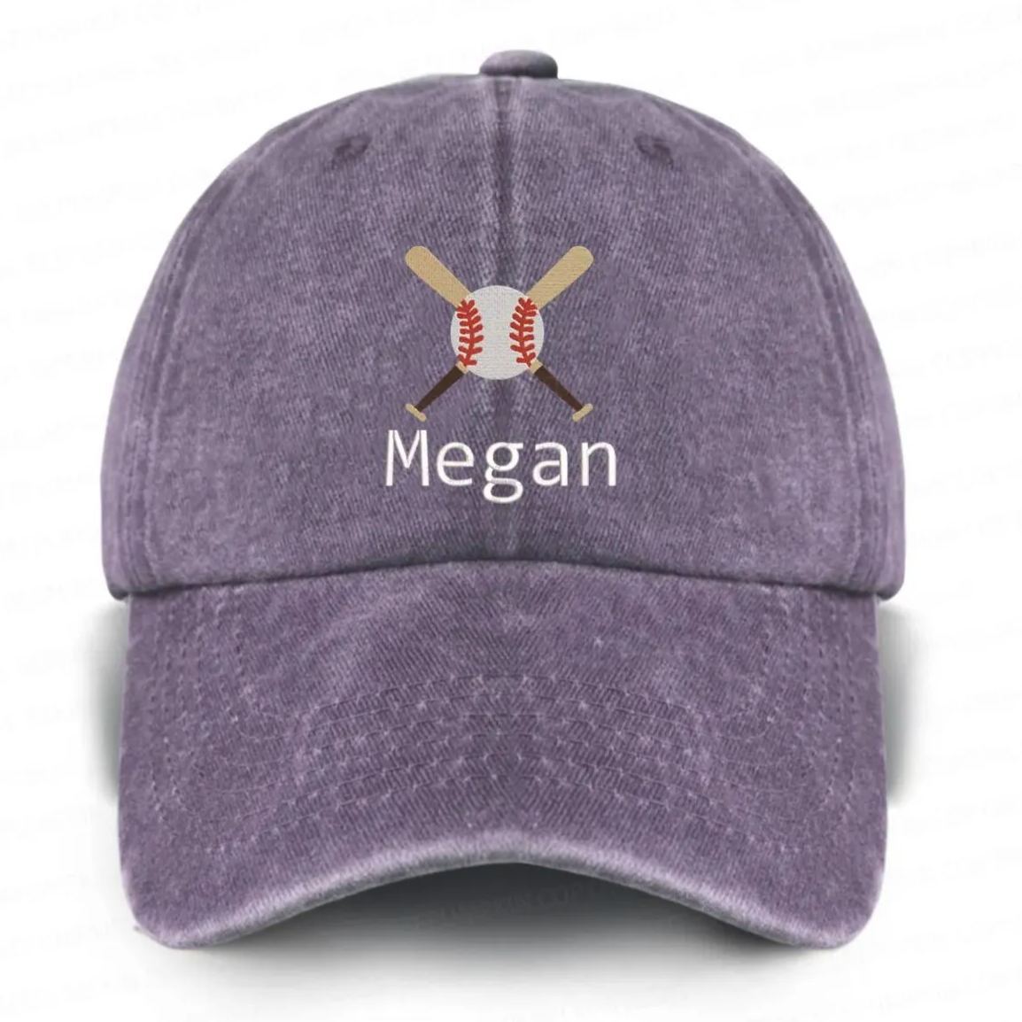 Personalized Name Embroidered Sports Career Washed Baseball Cap For Kids