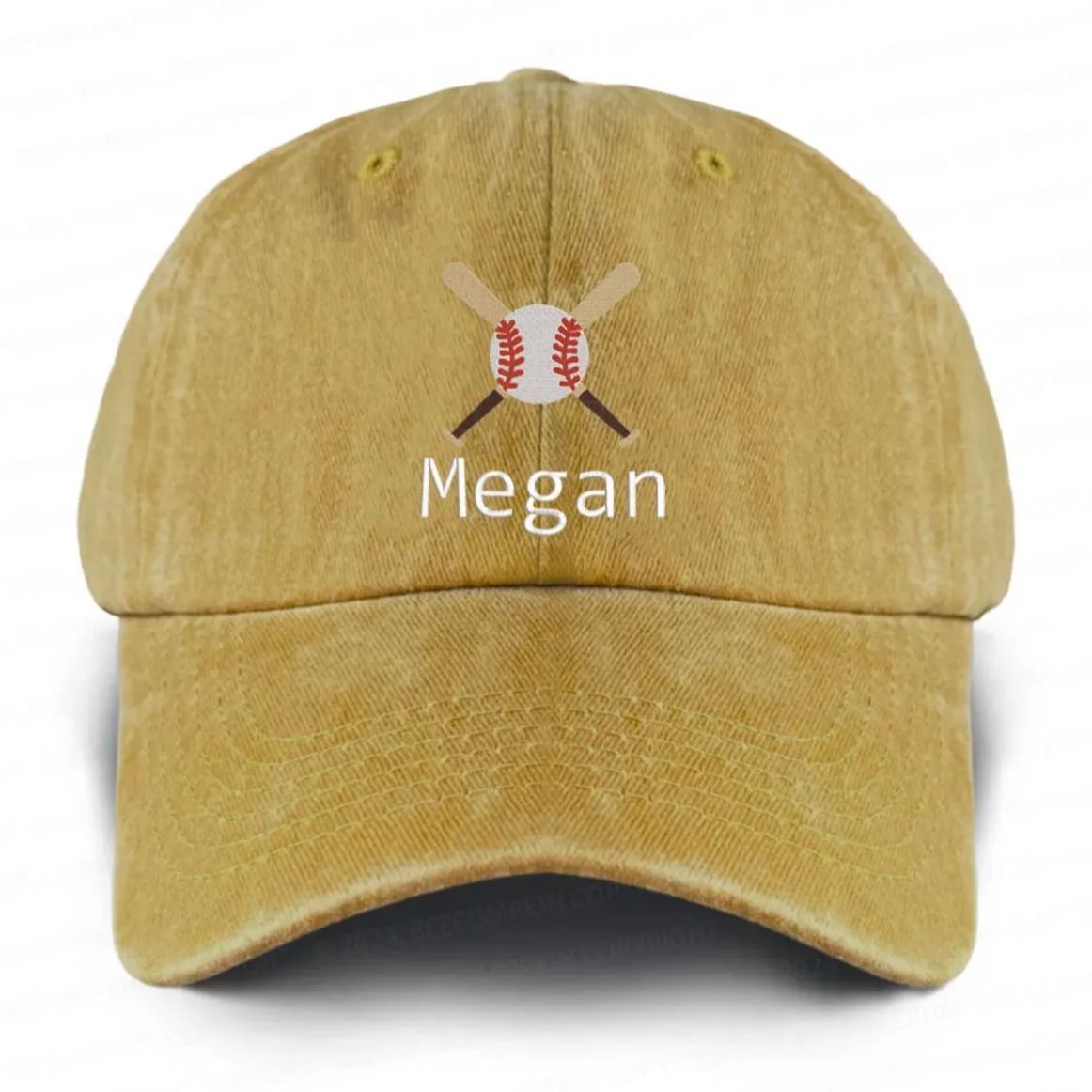 Personalized Name Embroidered Sports Career Washed Baseball Cap For Kids